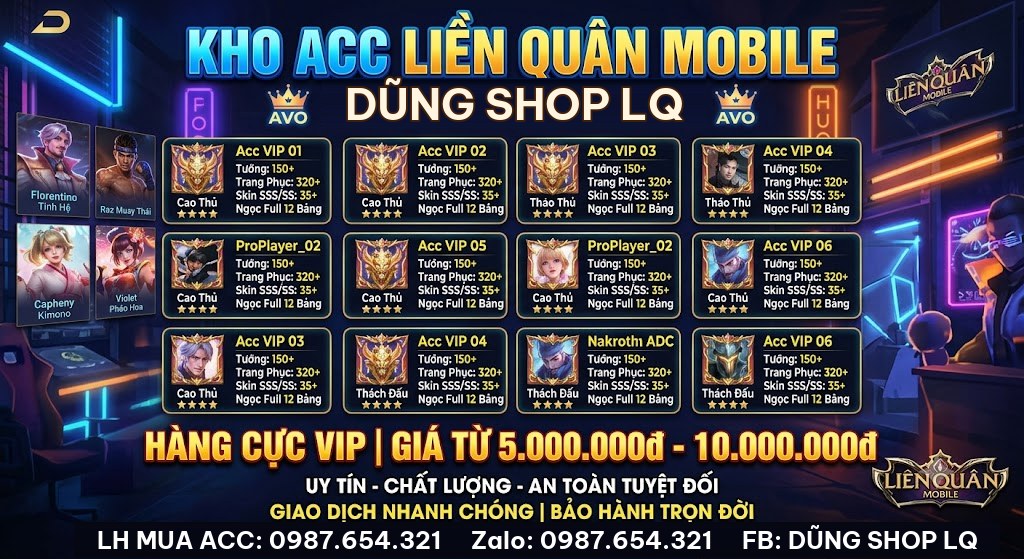 ACC NGON TỪ 5- 10 TRIỆU